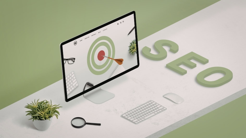 PC Setup with SEO word on the side